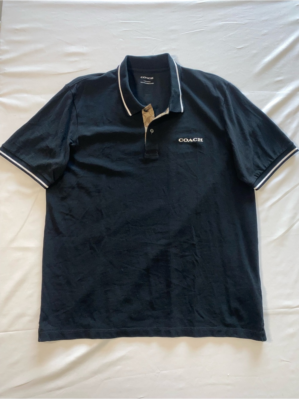 Coach Men’s Black Polo with White Trim